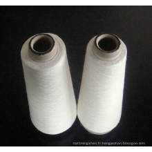 Nm1 / 68 Polyester / Lin 75/25 fils blanchis blanchis pour tricoter